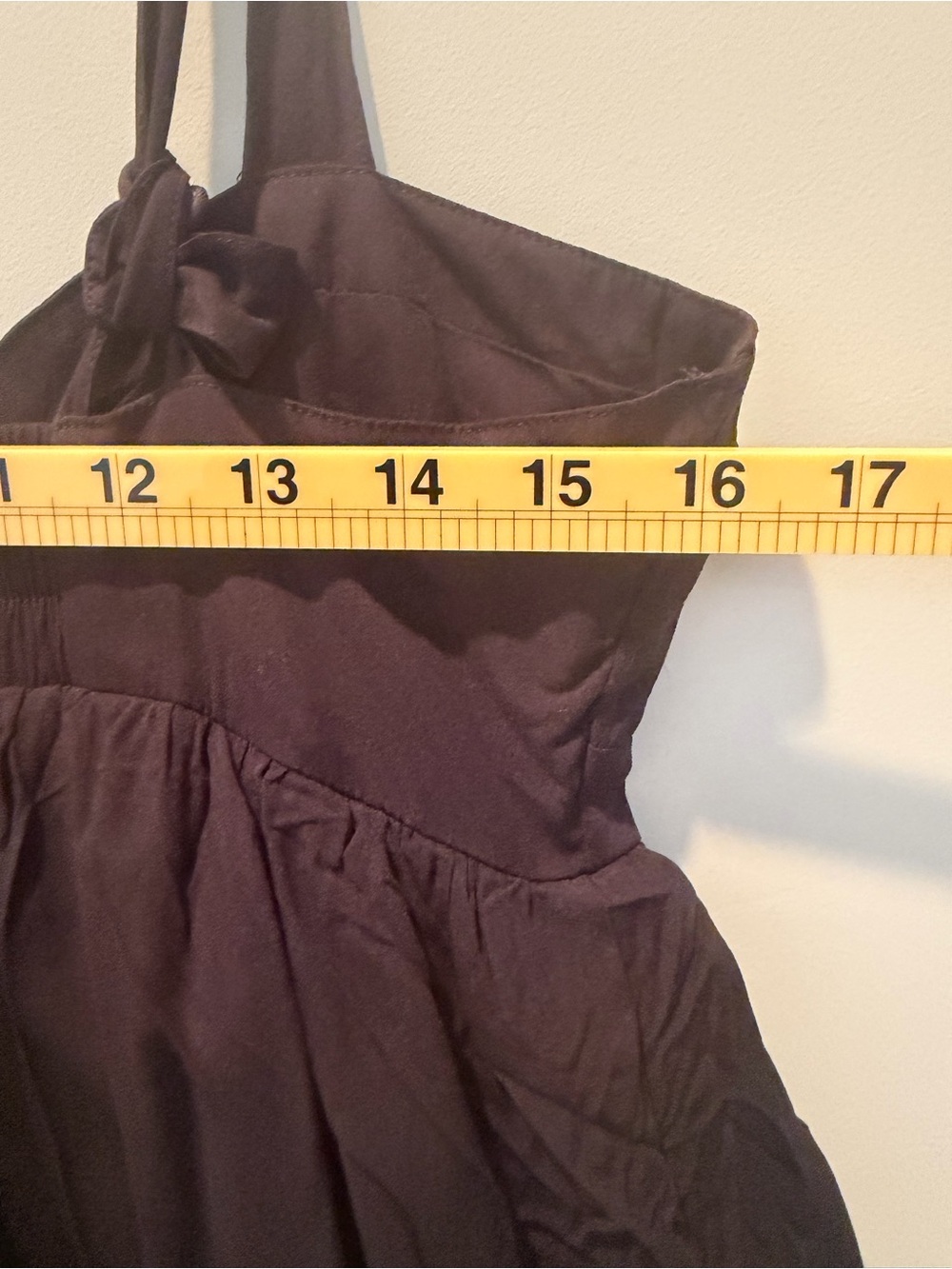 Teza Collection Black Tiered Midi Dress with Adjustable Tie Straps NWT - Picture 6 of 7